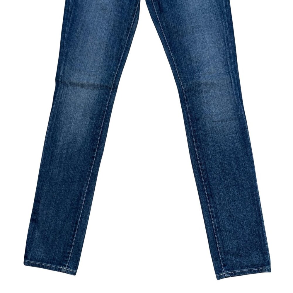 7 For All Mankind 7FAM Roxanne Womens Skinny Jeans 27 33 Medium Wash Embroidered - Picture 4 of 8